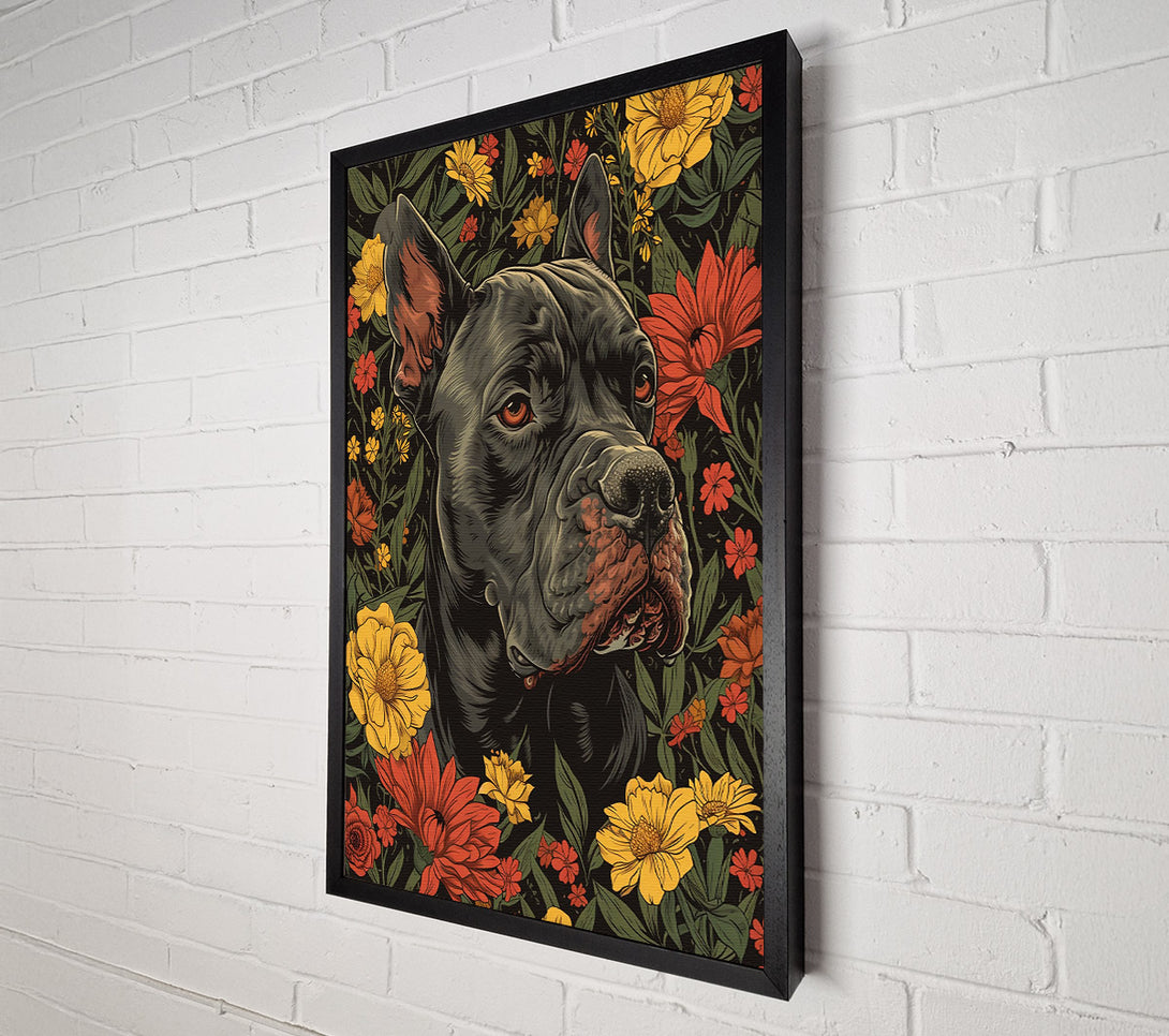  A Canvas Print of Black Dog Blooms Canvas Wall Art