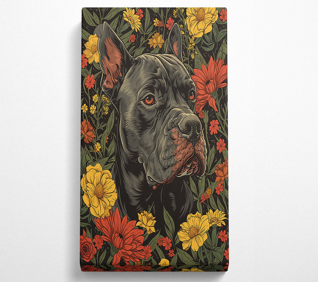  A Canvas Print of Black Dog Blooms Canvas Wall Art