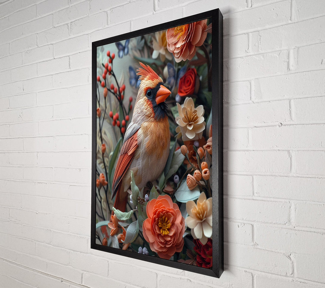  A Canvas Print of Coral Cardinal Bloom Canvas Art