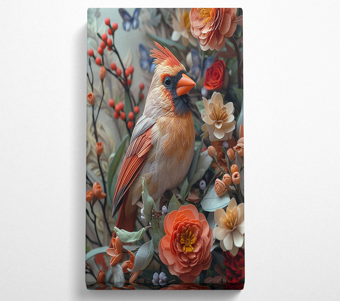  A Canvas Print of Coral Cardinal Bloom Canvas Art