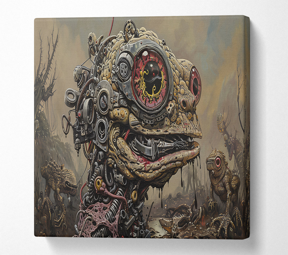  A Canvas Print of Crimson Mechanical Eye Canvas Art
