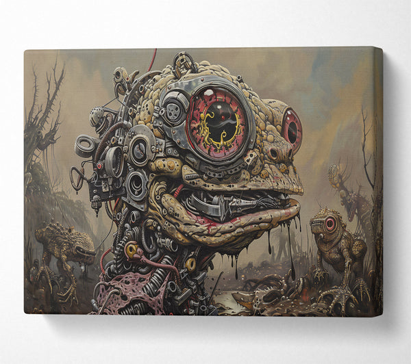  A Canvas Print of Crimson Mechanical Eye Canvas Art