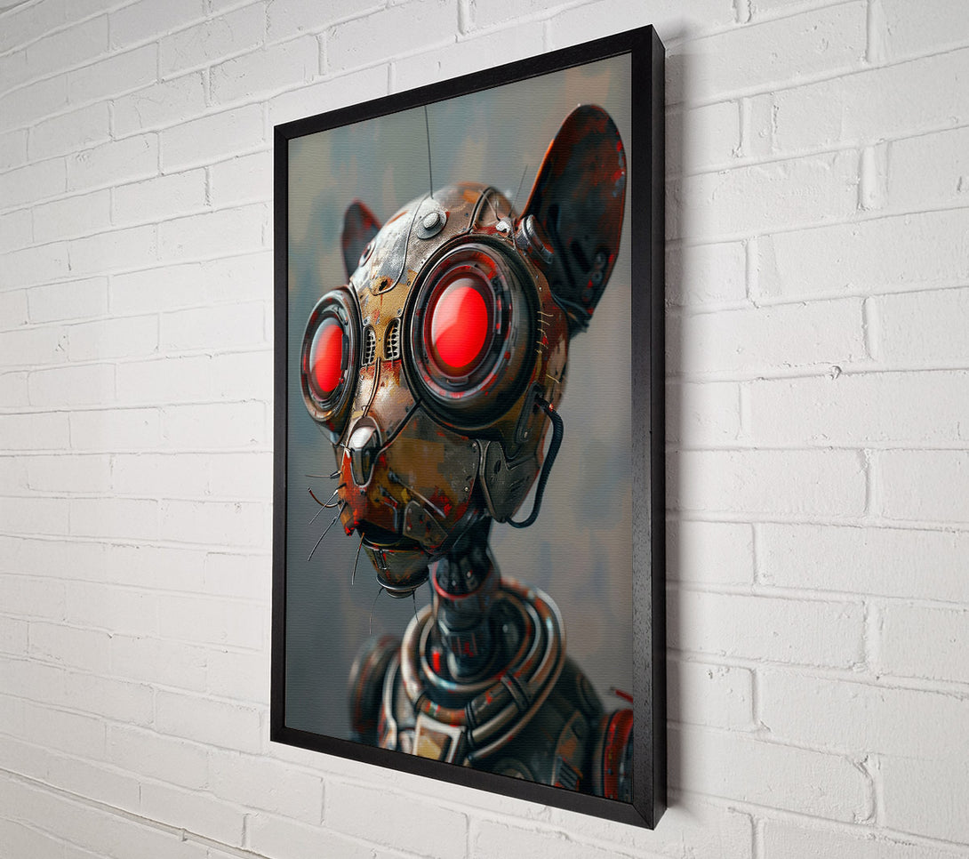  A Canvas Print of Red-Eyed Rusty Feline Canvas Print