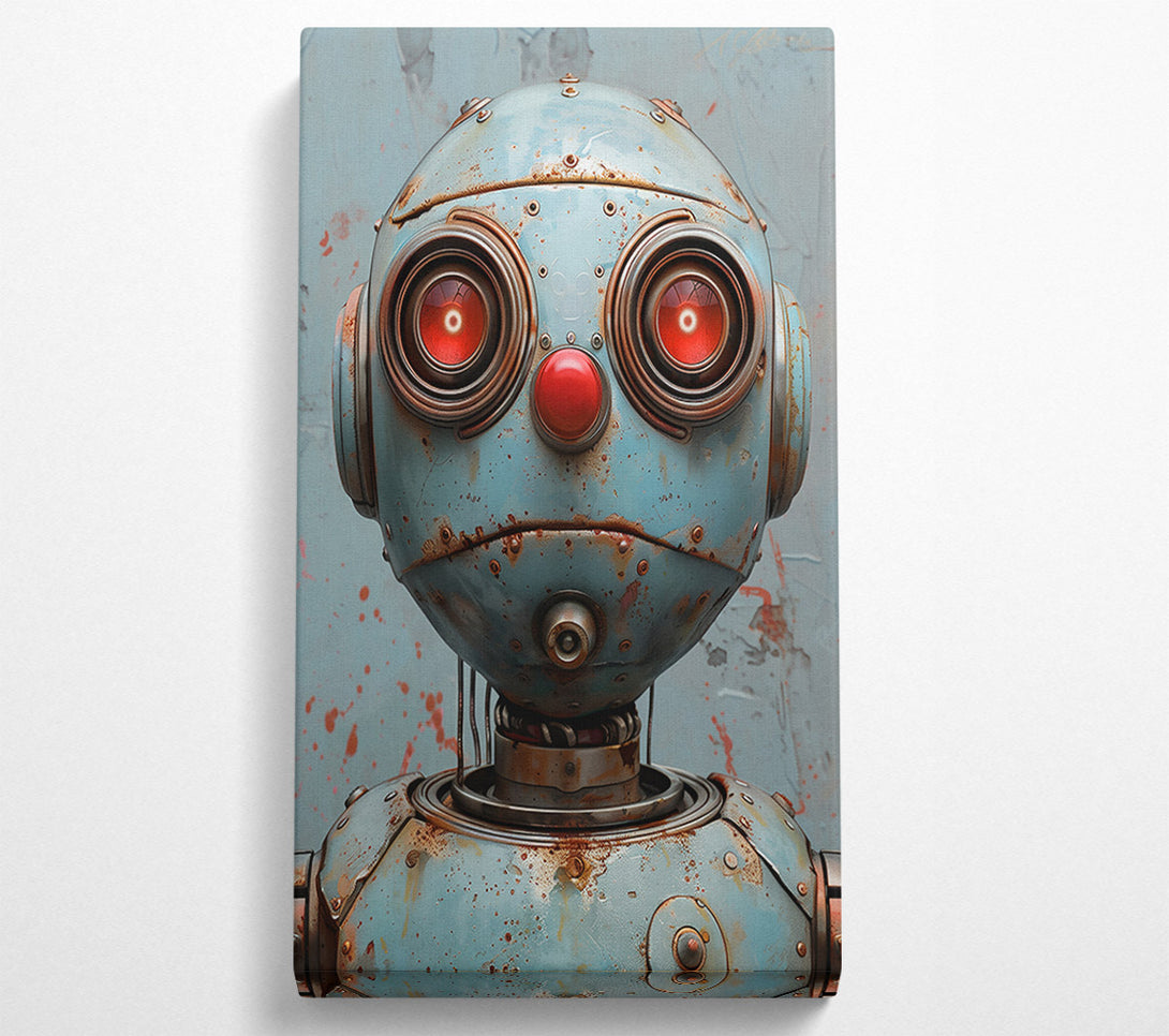  A Canvas Print of The Rusty Blue Robot Canvas Art