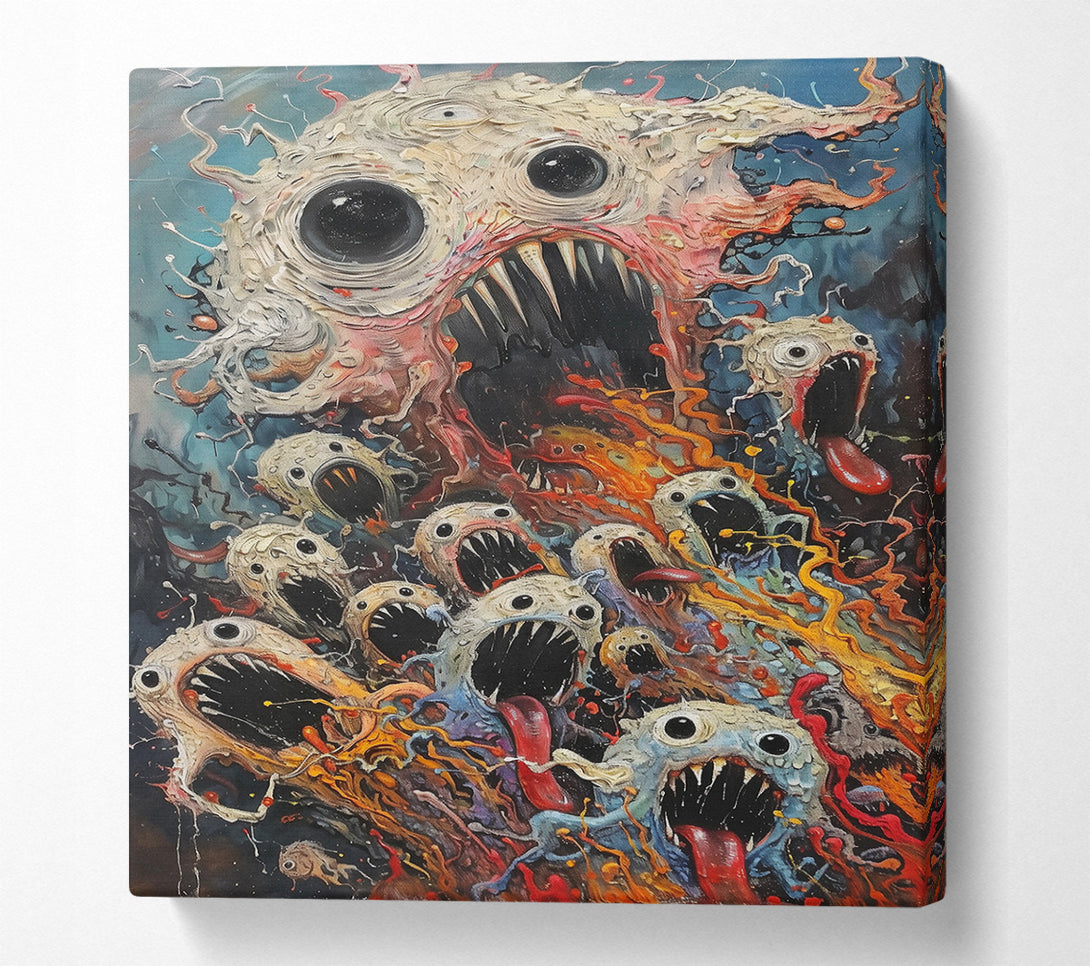  A Canvas Print of White Maw Of Madness Canvas Print