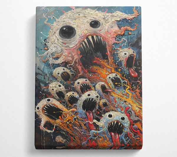  A Canvas Print of White Maw Of Madness Canvas Print