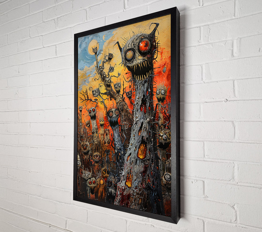  A Canvas Print of Orange Nightmare Forest Canvas Art