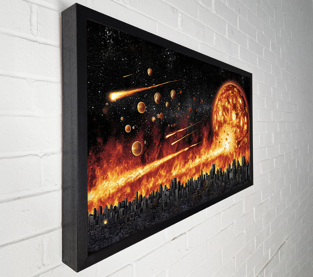  A Canvas Print of Orange Cosmic Inferno Canvas Print
