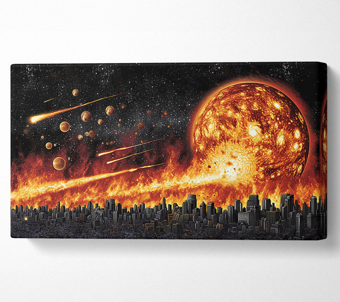  A Canvas Print of Orange Cosmic Inferno Canvas Print