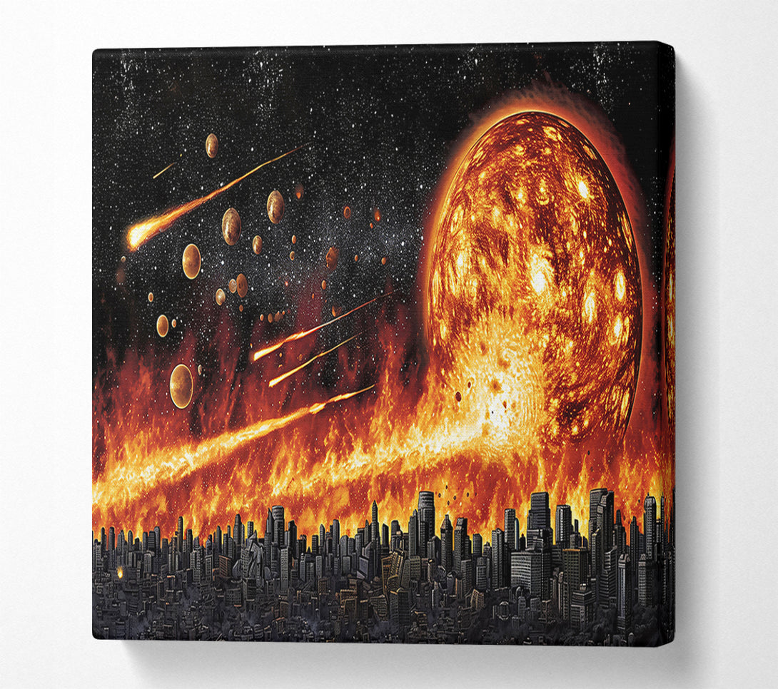  A Canvas Print of Orange Cosmic Inferno Canvas Print