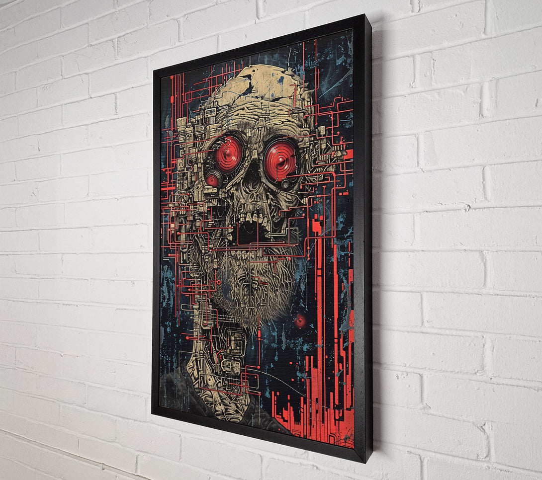  A Canvas Print of Red Circuitry Mind Canvas Wall Art