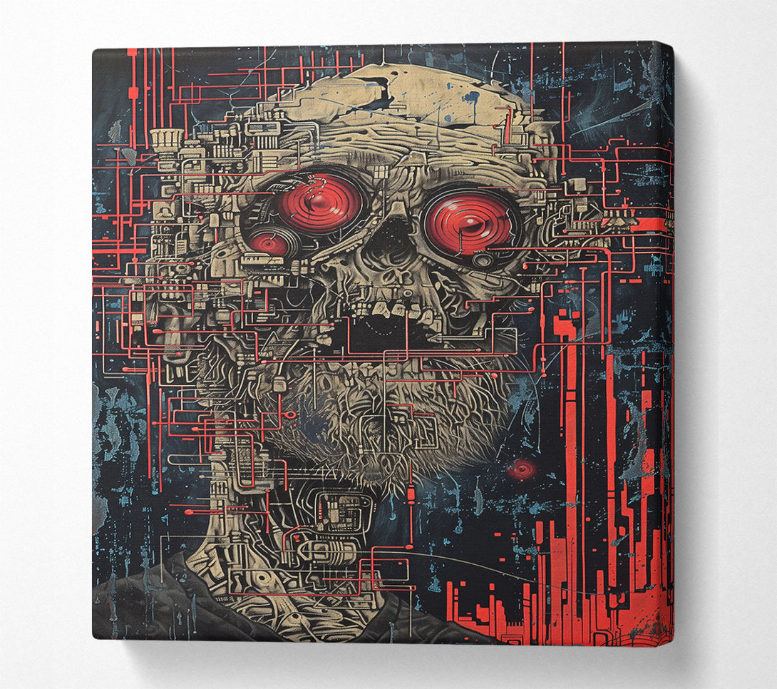 A Canvas Print of Red Circuitry Mind Canvas Wall Art