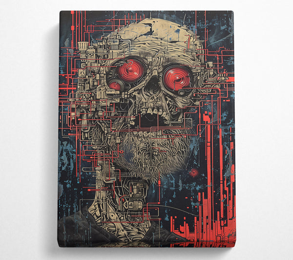  A Canvas Print of Red Circuitry Mind Canvas Wall Art