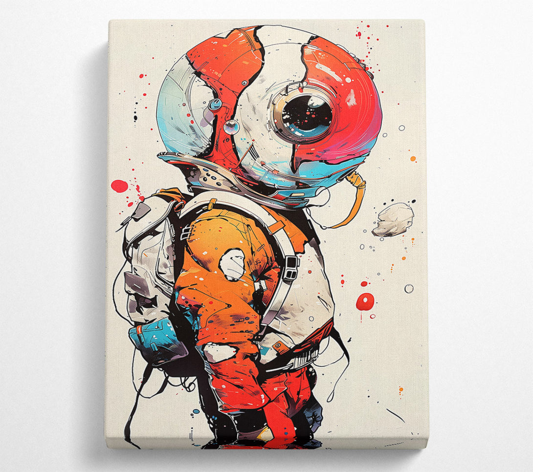  A Canvas Print of Red Space Wanderer Canvas Print