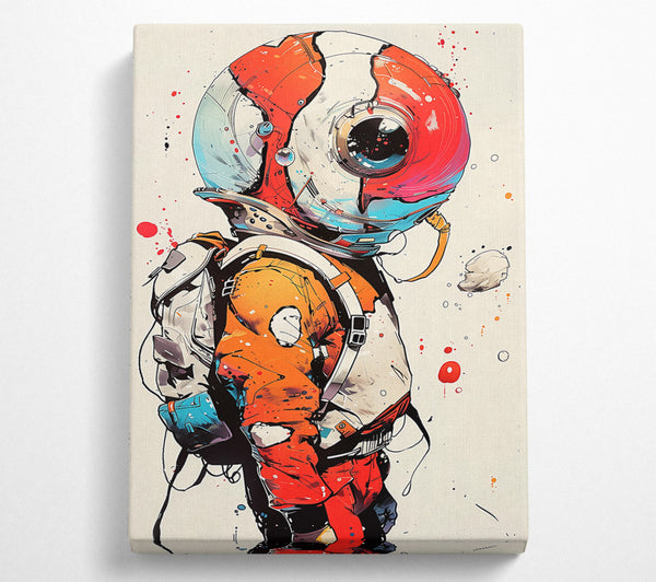 A Canvas Print of Red Space Wanderer Canvas Print