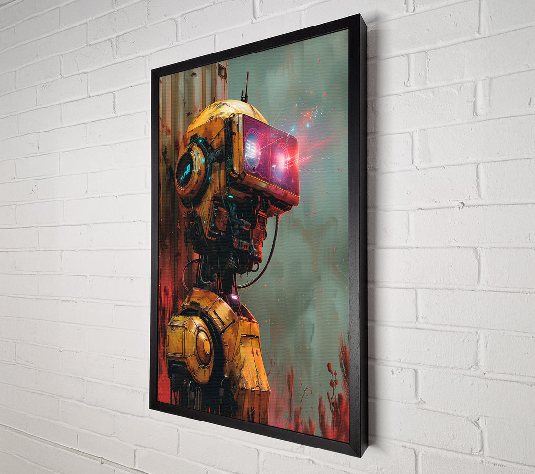  A Canvas Print of Golden Glitch Vision Canvas Wall Art