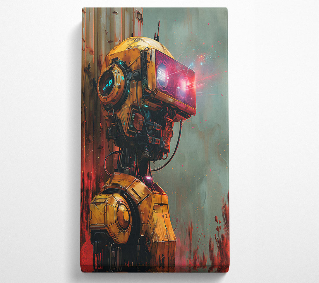  A Canvas Print of Golden Glitch Vision Canvas Wall Art