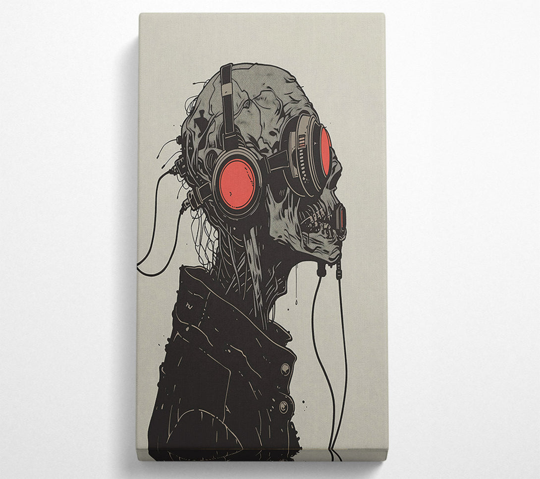  A Canvas Print of Red Wired Skull Canvas Wall Art
