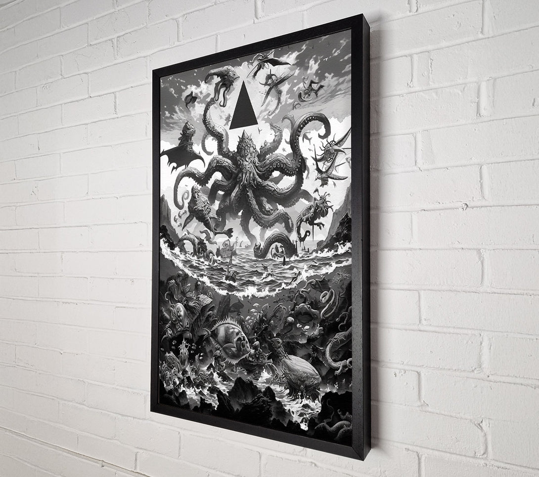  A Canvas Print of Black Tentacle Dreamscape Canvas Print