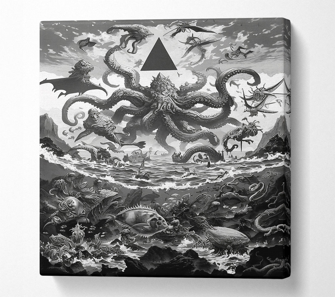  A Canvas Print of Black Tentacle Dreamscape Canvas Print