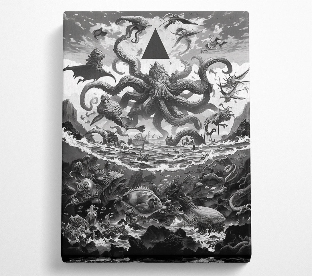  A Canvas Print of Black Tentacle Dreamscape Canvas Print