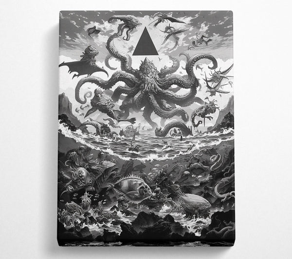  A Canvas Print of Black Tentacle Dreamscape Canvas Print