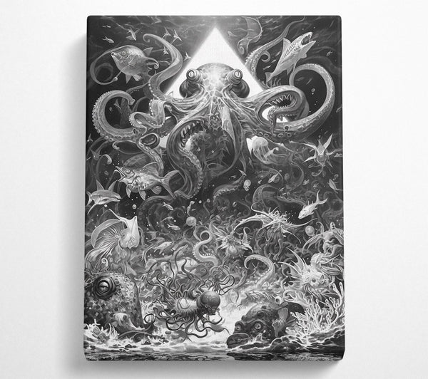  A Canvas Print of Black Tentacle Symphony Canvas Art