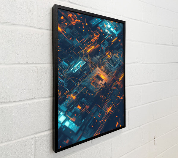 Orange Circuitry Flow