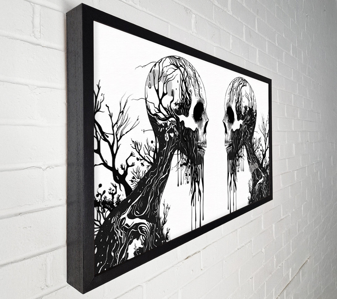  A Canvas Print of Black Forest Skulls Canvas Art