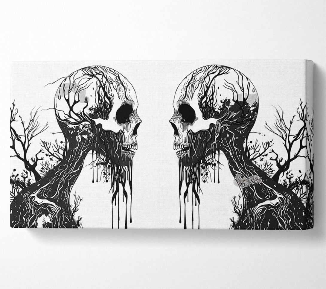 A Canvas Print of Black Forest Skulls Canvas Art