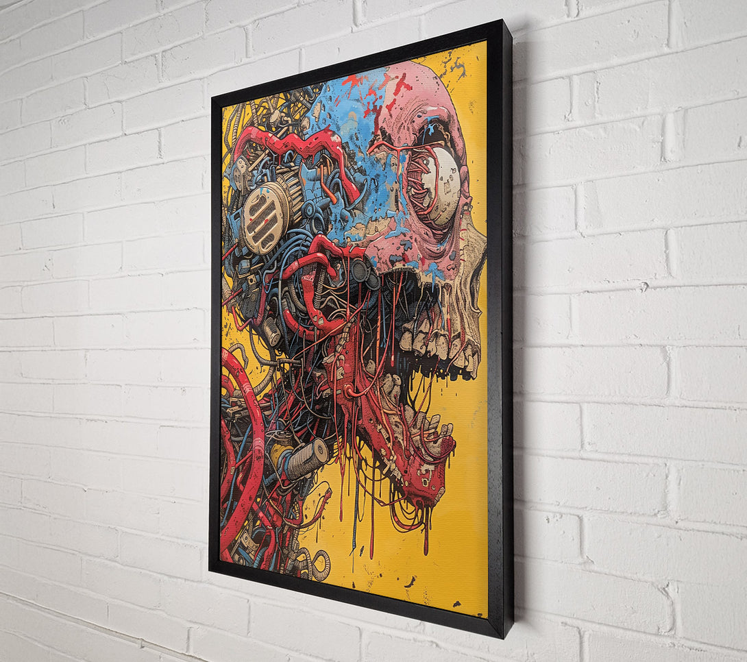  A Canvas Print of Red Mechanical Ruin Canvas Print