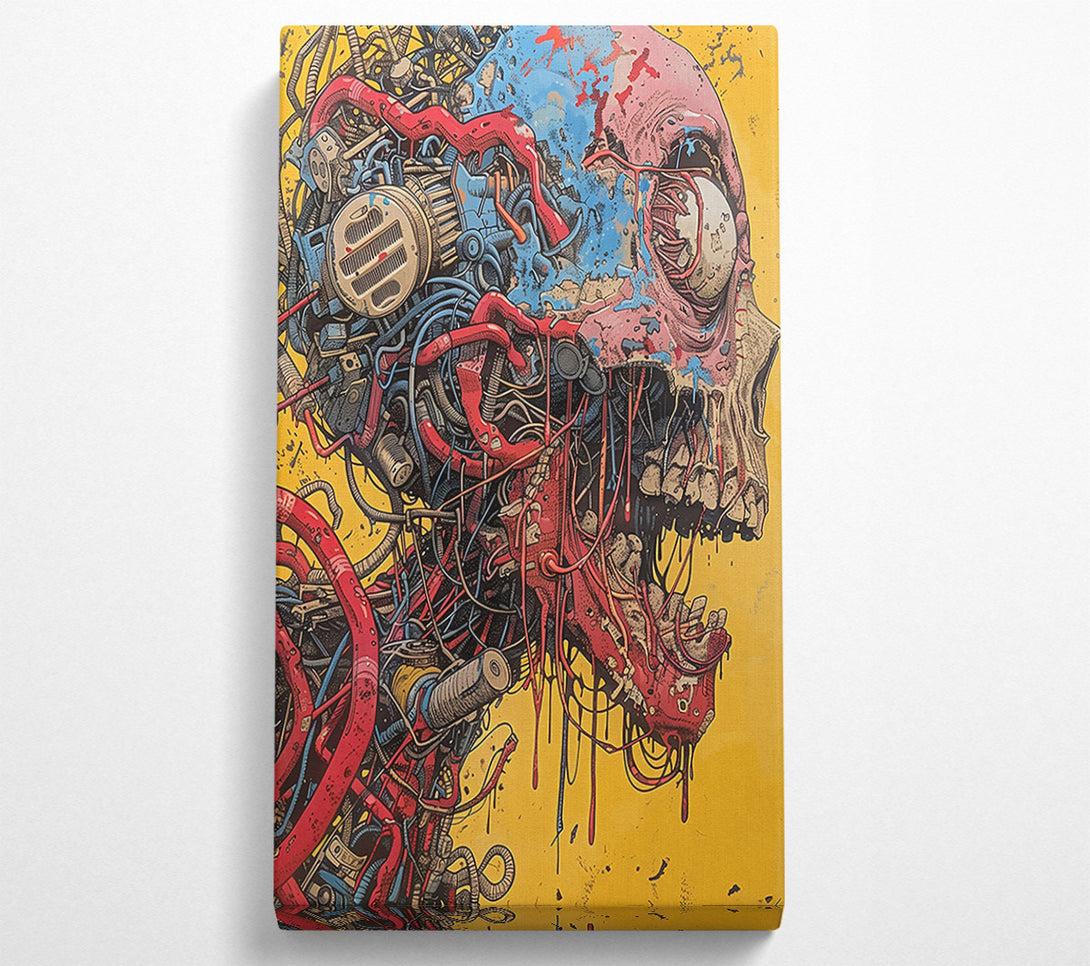  A Canvas Print of Red Mechanical Ruin Canvas Print