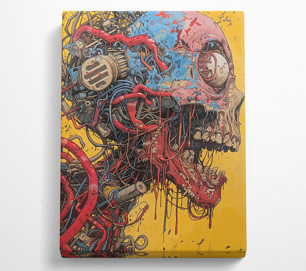  A Canvas Print of Red Mechanical Ruin Canvas Print