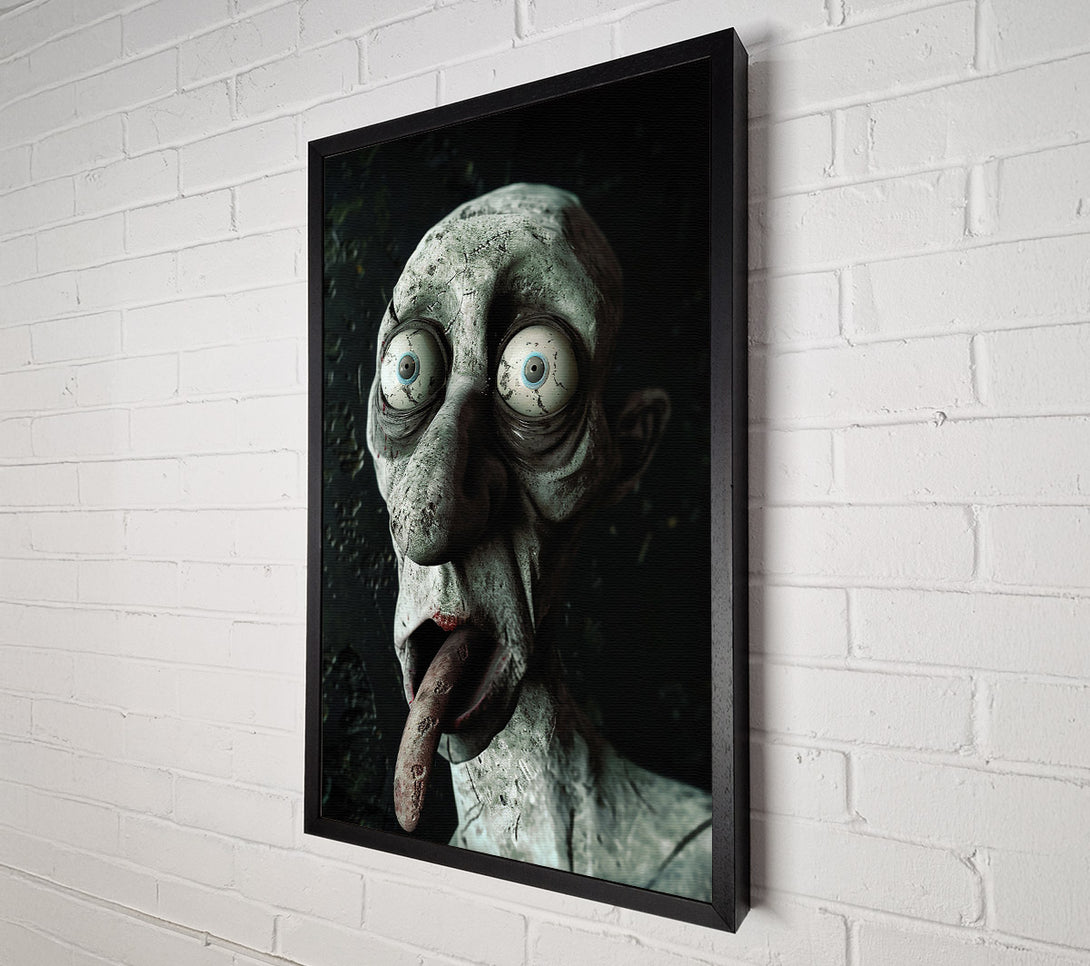  A Canvas Print of Gray Gulp Of Terror Canvas Art