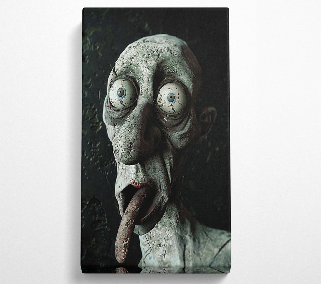  A Canvas Print of Gray Gulp Of Terror Canvas Art