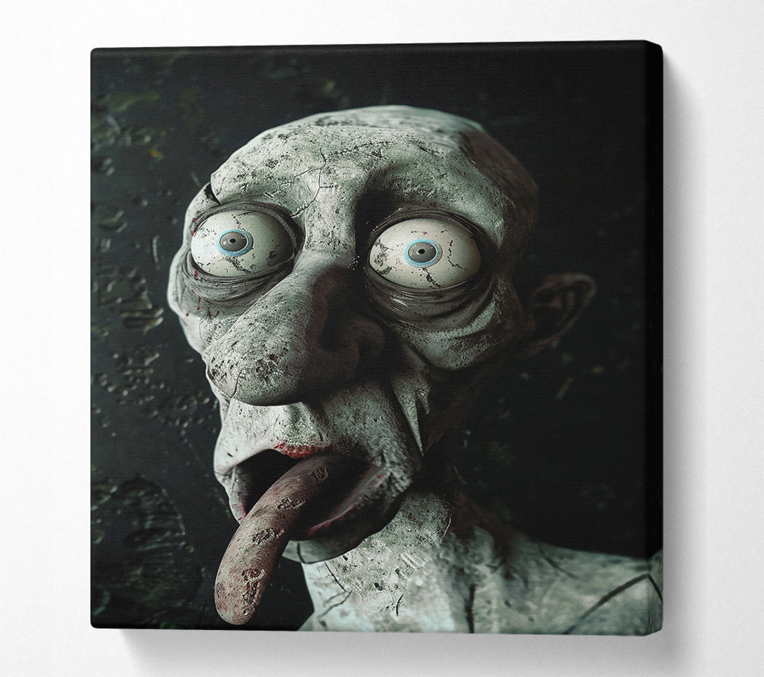  A Canvas Print of Gray Gulp Of Terror Canvas Art