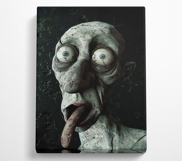  A Canvas Print of Gray Gulp Of Terror Canvas Art