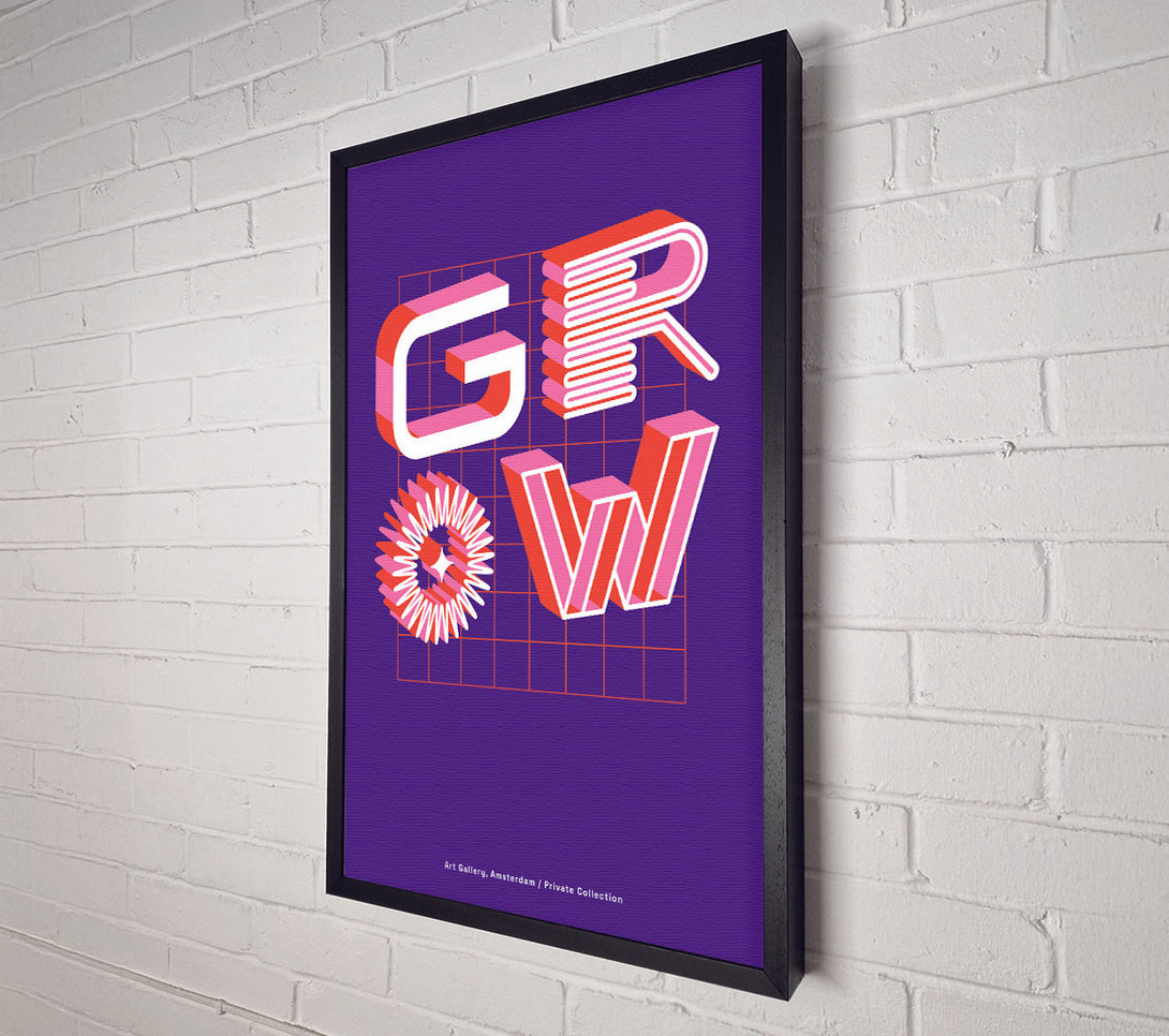  A Canvas Print of Grow Retro Canvas Print