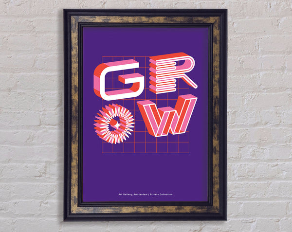 Grow Retro Framed Print
