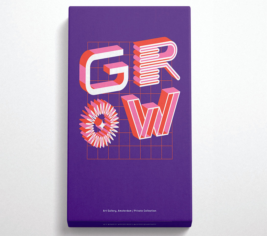  A Canvas Print of Grow Retro Canvas Print