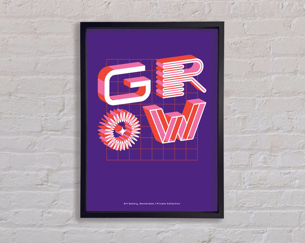 Grow Retro Framed Print