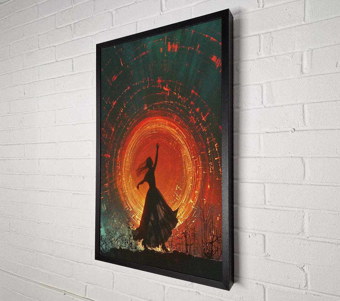  A Canvas Print of Orange Spiral Dance Canvas Art