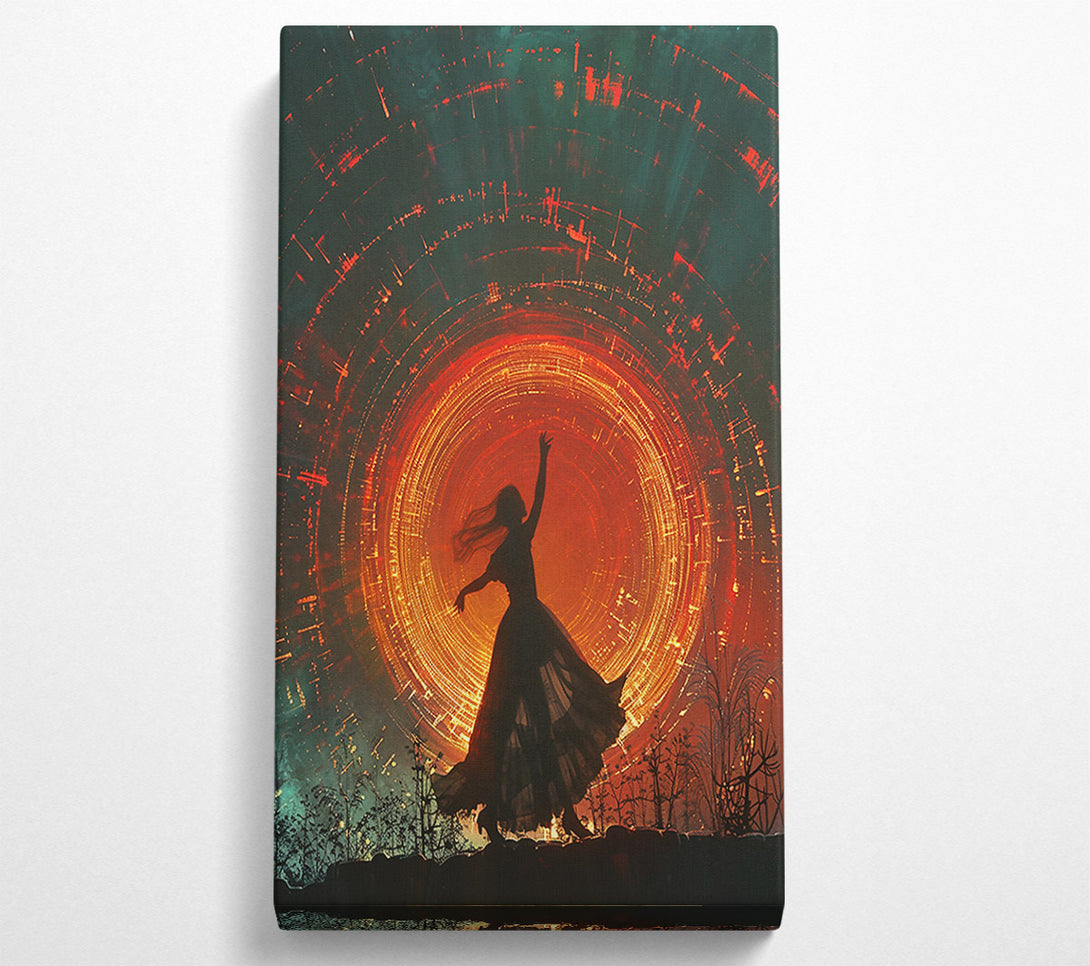  A Canvas Print of Orange Spiral Dance Canvas Art