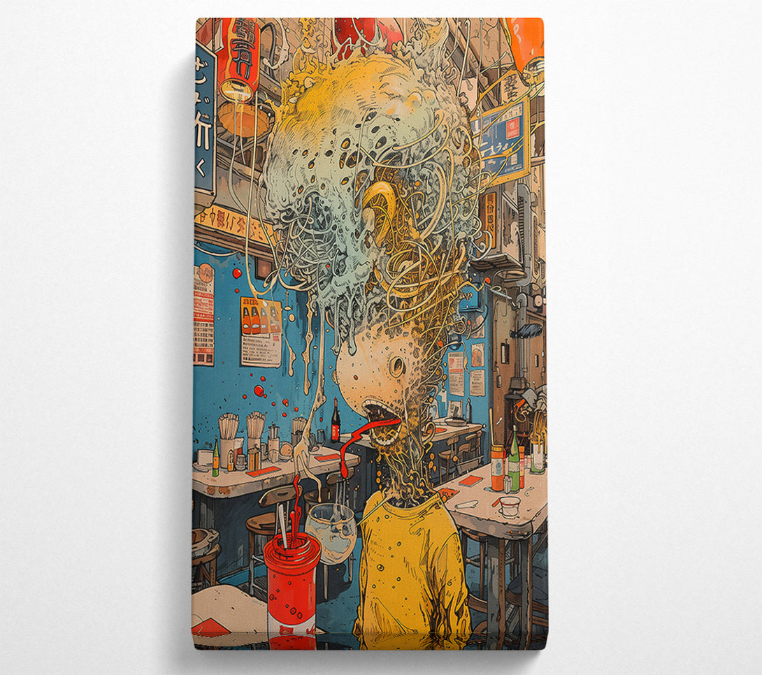  A Canvas Print of Red Slurp In The Alleyway Canvas Print