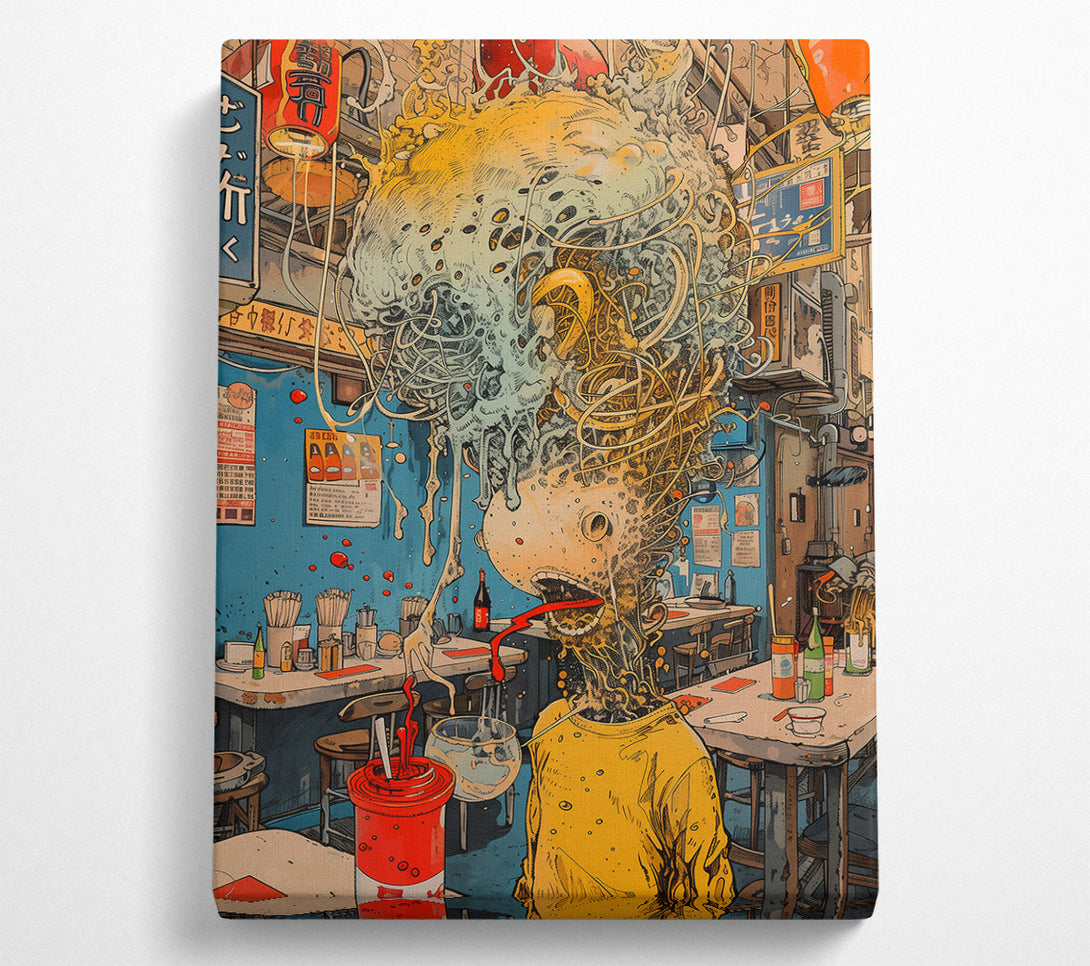 A Canvas Print of Red Slurp In The Alleyway Canvas Print