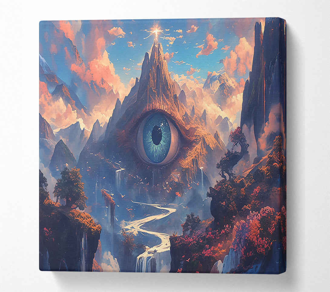 A Canvas Print of Azure Mountain Eye Canvas Wall Art
