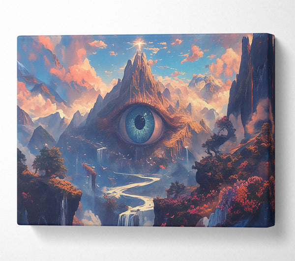  A Canvas Print of Azure Mountain Eye Canvas Wall Art
