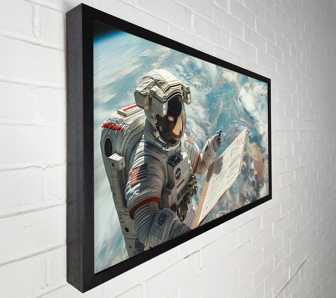  A Canvas Print of Blue Cosmic Calculations Canvas Wall Art