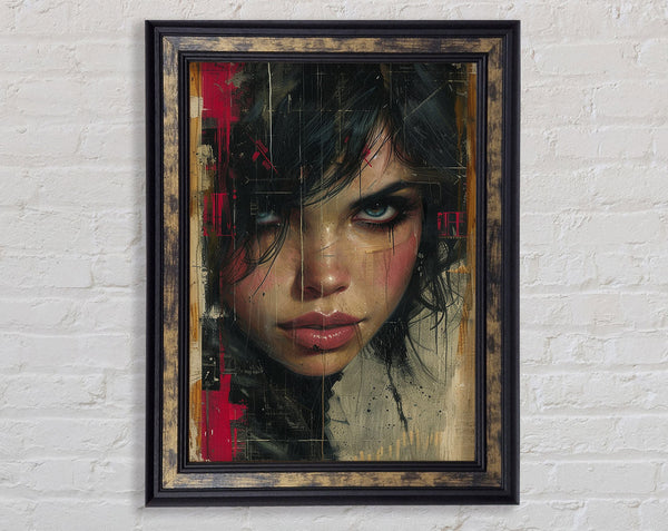 Grunge Gaze Framed Print