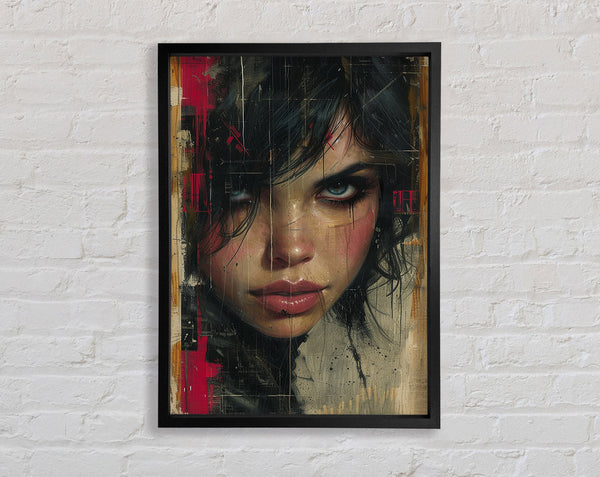 Grunge Gaze Framed Print